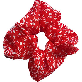 Dây buộc tóc scrunchies hoa xinh xắn