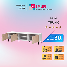 Kệ tivi gỗ hiện đại SMLIFE Trunk Gỗ MDF dày 17mm chống ẩm D180xR45xC55cm