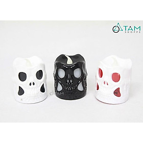 Mua Chân nến đèn led điện tử đầu lâu hình trụ