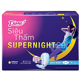 Băng Vệ Sinh Diana Super Night Có Cánh 29cm