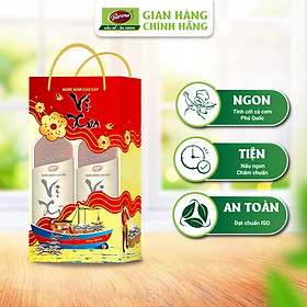 Hộp Xuân 2 chai Nước Mắm Phú Quốc Vị Xưa 40 độ đạm 500ml