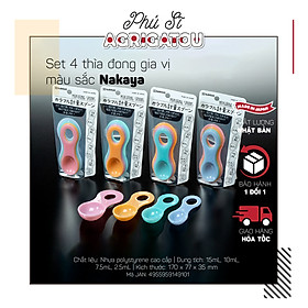 Mua Set 4 thìa đong gia vị 4 màu Nakaya