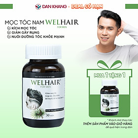 Viên Uống Giảm Rụng Tóc Kích Thích Mọc Tóc Cho Nam Welhair For Men Hủ 30 viên