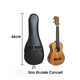 Mua Bao (túi)da đựng đàn ukulele đủ size- bao da 3 lớp chống nước  size soprano  concert  tenor (21 23 26 inch)
