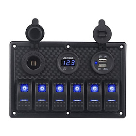 Waterproof Gang Rocker Switch Panel for Marine Boat Car Truck