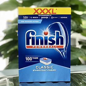 Combo Viên rửa bát Finish 100 viên + Muối rửa bát 4kg + Nước làm bóng 1150ml