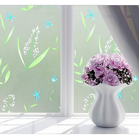 Mua Combo 5m Decal Giấy Dán Kính LÁ CỎ XANH TRANG NHÃ Khổ 45cm Có Sẵn Keo Tiện Lợi