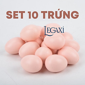 Set 10 trứng cút trứng chim gia cầm nông trại thu hoạch trứng phục sinh mô hình đồ chơi cho bé Legaxi