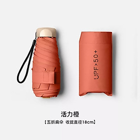 Dù Mini Gấp Gọn UPF50+ 2 Lớp Chống UV Tia Cực Tím ( Ô Che Mưa Nắng Bỏ Túi Văn Phòng Kích Thước Siêu Nhỏ 18cm ) - Hàng Chính Hãng MINIIN