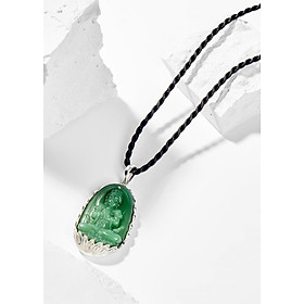 Mặt Dây Chuyền Phật Bản Mệnh Đá Ngọc Tủy Xanh size 4x2.5cm - Ngọc Quý Gemstones