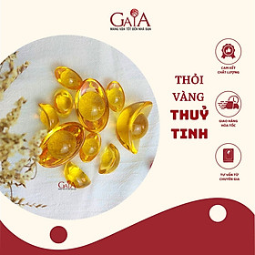 Mua Thỏi vàng thủy tinh phong thủy kim nguyên bảo chiêu tài lộc size 5cm