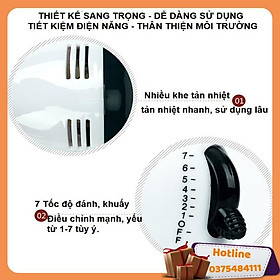 Mua Dụng Cụ Nhào Bột Trộn Kem Đánh Trứng Cầm Tay Đa Năng 7 Tốc Độ 180W - Hàng Loại 1