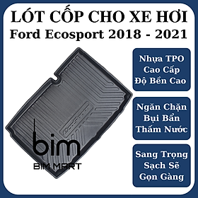 Lót cốp dành cho xe Ford Ecosport 2018 - 2021 không mùi, chất liệu TPO cao cấp
