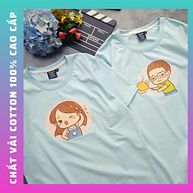 Áo đôi nam nữ đẹp giá rẻ [ HÌNH CHỤP THẬT ] BST mẫu Áo cặp nam nữ 2021 form unisex chất đẹp thun cotton 100% cao cấp - SIZE XL : TỪ 75KG – 82KG