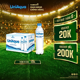 Nước uống đóng chai UniAqua - Thùng 24 chai 350ml