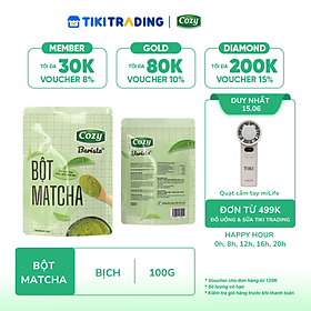 Bột Matcha Cozy, Bột Trà Xanh 100gr Pha Latte, Trà Sữa, Matcha Làm Bánh Kẹo Nougat