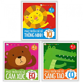 [Download Sách] Combo 3 cuốn Phát Triển Trí Tuệ: Phát Triển Chỉ Số Thông Minh IQ EQ CQ (Bộ 3 cuốn danh cho bé 4-5 tuổi ) ( Tặng kèm Bookmark Happy Life)