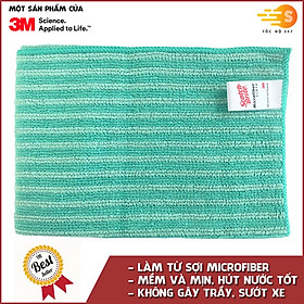 Khăn lau ô tô chuyên dụng chống trầy xước Microfiber 3M 40x40cm KL-4040
