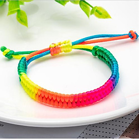Vòng chỉ đỏ Tây Tạng may mắn bản to tết chỉ đỏ nhiều mầu (CD30)