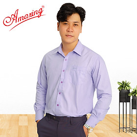 Áo sơ mi nam trơn nhiều màu Amazing, vải Bamboo mềm mịn thấm hút, dáng truyền thống, vạt bầu, tay dài