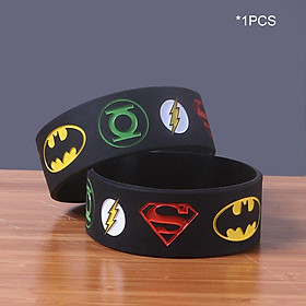 Superhero Wristbands Batman Superman Superheroes Logos Silicone Wristbands