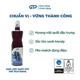 Siro GTP hương Việt Quất/ Trà xanh/ Sâm dứa