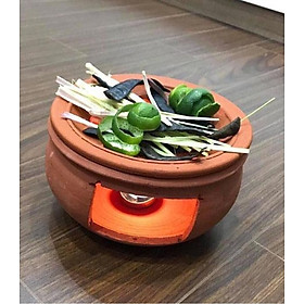 Bếp xông đốt bồ kết chanh sả tươi khử khuẩn không khí (Mầu đất ngẫu nhiên)