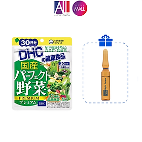 Viên uống rau củ quả tổng hợp DHC premium TẶNG bông tẩy trang Jomi / Ampoule chống lão hóa Martiderm (Nhập khẩu)