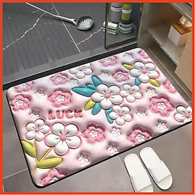 Mua Thảm lau chân in hình 3D siêu cute mẫu hottrend  Da Nappa thảm chùi chân chống trượt  thảm nhà tắm siêu thấm nước  kích thước 38*57CM- KIỂU NGÂU NHIÊN