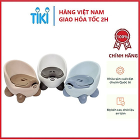 Bô vệ sinh cho bé Hokori dạng ghế ngồi nhựa có tựa lưng hình gấu - Hàng chính hãng 