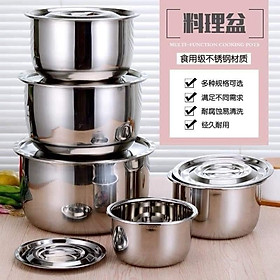 Hình ảnh bộ 5 nồi inox 401