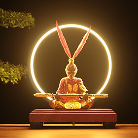 Thác khói trầm hương đèn led tượng tôn ngộ không – tề thiên đại thánh cao cấp 2021