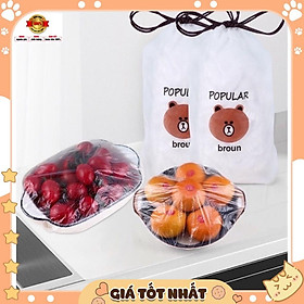 Mua Màng bọc thực phẩm co giãn  siêu dai có chun co gian to nhỏ (sét 100 chiếc)
