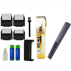 Tăng Đơ Hớt Tóc Gia Đình Cho Bé G10 Máy Chạy Êm TẶNG Lược 2 Đầu(Dày-Thưa) - Tông Đơ Cắt Tóc Gia Đình Cho Bé Sơ Sinh Dưới 6 Tháng , Người Già Có Hai Pin Rất Tiện Cho Việc Di Chuyên Cắt Liên Tục 150 Phút