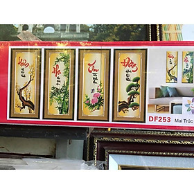 Tranh đính đá Xuân Hạ Thu Đông DF253-124x85cm