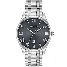 Đồng Hồ Nam Bulova Dây Thép Không Gỉ 96B261 - Mặt Đen