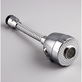 Mua Đầu vòi tăng áp mạ inox- 2 chế độ- điều hướng 360 độ TA02