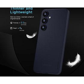 Ốp lưng nhám chống sốc siêu mỏng 0.3mm cho Samsung Galaxy S24 Plus hiệu Memumi có gờ bảo vệ camera - Hàng nhập khẩu