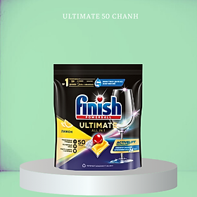Viên rửa bát Finish Quantum Ultimate 50 viên dùng cho máy rửa bát, Viên Finish Quantum Ultimate là dòng cao cấp nhất trong các sản phẩm của Finish, 14 chức năng in 1