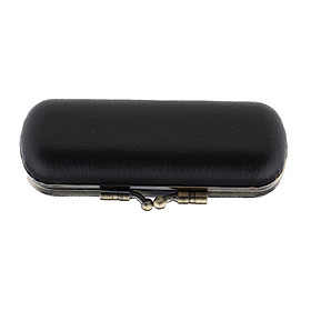 Durable Leather Lipstick Case Holder with Mirror and Clip Botton Lipstick Box Organizer Bag for Purse for Women Ladies
