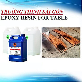 Keo Epoxy Resin Trong Suốt Làm Bàn Ghế Nội Thất (E68AB) Thùng 20Kg - Trường Thịnh Sài Gòn