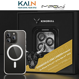Mua Cường Lực Camera Lens MIPOW KINGBULL Dành Cho iPhone 15 Pro Max / iPhone 15 Pro  TITANSHIELD PRO - HÀNG CHÍNH HÃNG