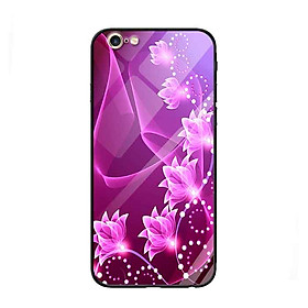Ốp lưng kính cường lực cho iPhone 6 Plus /6s Plus Nền Họa Tiết 3D Hồng - Hàng Chính Hãng