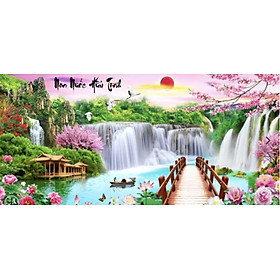 Mua Tranh thêu chữ thập Non nước hữu tình  LV3320