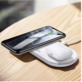 Mua Đế sạc nhanh không dây 2in1 cho điện thoại và Airpods USAMS cao cấp