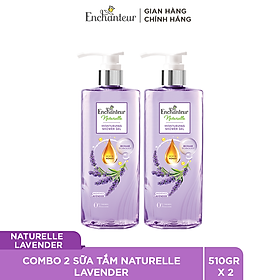 Combo 2 Sữa tắm dưỡng da thiên nhiên Enchanteur Naturelle Lavender 510g