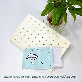 Mua Gối cao su non cao cấp Mafabebe cho bé - Gối cho bé -  Dễ dàng thay vỏ gối