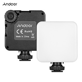 Andoer KM-72A Mini Dimmable RGB LED Video Light 6W Color Fill Light Built-in 2000mAh Battery with Tripod Cold Shoe