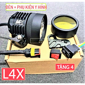 ĐÈN TRỢ SÁNG L4X SIÊU SÁNG LẮP XE MÁY VÀ ÔTÔ XE HƠI HÀNG CAO CẤP