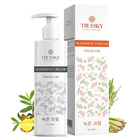 Kem tan mỡ bụng quế gừng Truesky Premium cấp tốc phiên bản cao cấp giúp đốt cháy mỡ nhanh 200ml - Slimming Cream